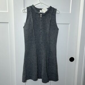 *NEW* Full Zip Sleeveless Sweater Dress ~ Gray ~ Women's Medium